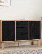 vidaXL Служебен шкаф OTTA Черно 1135 x 43 x 73 см
