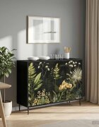vidaXL Служебен шкаф RHENEN Черен дъб 102 x 33 x 76 см