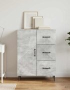 vidaXL Служебен шкаф с чекмедже Бетонно сиво 66 x 345 x 895 см