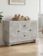 vidaXL Служебен шкаф с чекмедже Бетонно сиво 89 x 345 x 60 см