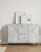 vidaXL Служебен шкаф с чекмедже Бетонно сиво 89 x 345 x 62 см