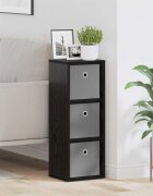 vidaXL Служебен шкаф с чекмедже Черния дъб 255 x 22 x 695 см