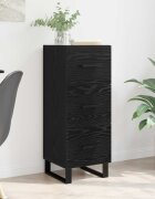 vidaXL Служебен шкаф с чекмедже Черния дъб 345 x 34 x 90 см