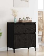 vidaXL Служебен шкаф с чекмедже Черния дъб 60 x 35 x 70 cm