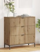 vidaXL Служебен шкаф с чекмедже Дъб 795 x 33 x 82 см Инженерно дърво