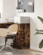 vidaXL Служебен шкаф с чекмедже Димян дъб 38 x 34 x 75 см