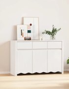 vidaXL Служебен шкаф с чекмедже Drammen Бяло 114 x 43 x 755 см