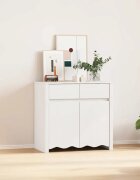 vidaXL Служебен шкаф с чекмедже Drammen Бяло 79 x 43 x 75.5 см