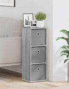vidaXL Служебен шкаф с чекмедже Сив Сонома 255 x 22 x 695 см