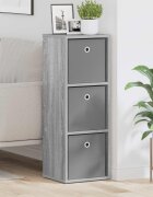 vidaXL Служебен шкаф с чекмедже Сив Сонома 305 x 27 x 845 см