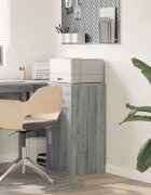 vidaXL Служебен шкаф с чекмедже Сив Сонома 38 x 34 x 75 см