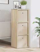 vidaXL Служебен шкаф с чекмедже Сонома дъб 305 x 27 x 845 см