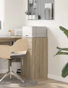 vidaXL Служебен шкаф с чекмедже Сонома дъб 38 x 34 x 75 см
