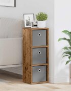 vidaXL Служебен шкаф с чекмедже Старо дърво 255 x 22 x 695 см