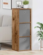 vidaXL Служебен шкаф с чекмедже Старо дърво 35 x 32 x 995 см