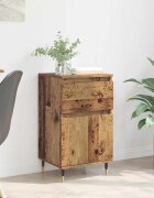 vidaXL Служебен шкаф с чекмедже Старо дърво 40 x 35 x 70 см