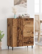 vidaXL Служебен шкаф с чекмедже Старо дърво 695 x 34 x 90 см