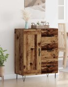 vidaXL Служебен шкаф с чекмедже Старо дърво 695 x 34 x 90 см