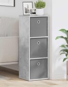 vidaXL Служебен шкаф с чекмедже Циментено сиво 305 x 27 x 845 см