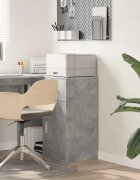 vidaXL Служебен шкаф с чекмедже Циментено сиво 38 x 34 x 75 см