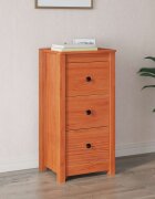 vidaXL Служебен шкаф с чекмедже Восъчен Кафяв 39 x 35 x 80 см