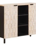 vidaXL Служебен шкаф с рафт Финал на бяло измиване 90 x 33 x 75 см