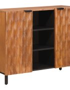 vidaXL Служебен шкаф с рафт Финал на кафяво акацие 90 x 33 x 75 см