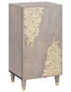 vidaXL Служебен шкаф с рафт с врата Сив и златен 40 x 33 x 75 см
