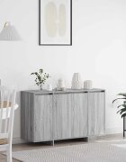 vidaXL Служебен шкаф Сив Сонома 120 x 41 x 75 см Инженерна дървесина