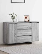 vidaXL Служебен шкаф Сив Сонома 120 x 41 x 75 см Инженерна дървесина
