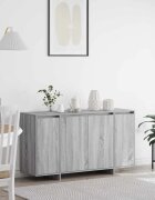 vidaXL Служебен шкаф Сив Сонома 135 x 41 x 75 см Инженерна дървесина