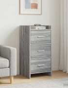 vidaXL Служебен шкаф Сив Сонома 40 x 36 x 80 см Инженерна дървесина
