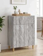 vidaXL Служебен шкаф Сив Сонома 66 x 345 x 90 см Инженерна дървесина
