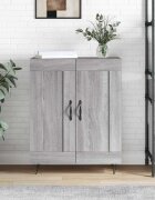 vidaXL Служебен шкаф Сив сонома 695 x 34 x 90 см
