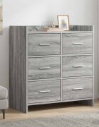 vidaXL Служебен шкаф Сив Сонома 75 x 33 x 80 см Инженерна дървесина