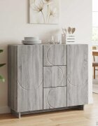 vidaXL Служебен шкаф Сив Сонома 85.5 x 31 x 75 см Инженерна дървесина