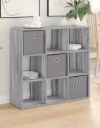 vidaXL Служебен шкаф Сив Сонома 885 x 29 x 845 см