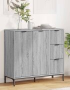 vidaXL Служебен шкаф Сив Сонома 895 x 33 x 82 см Инженерна дървесина