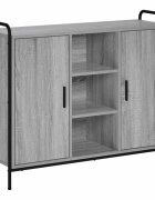 vidaXL Служебен шкаф Сив Сонома 97 x 33 x 81 см Инженерна дървесина