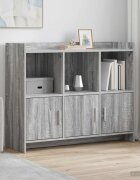 vidaXL Служебен шкаф Сив Сонома 985 x 33 x 80 см Инженерна дървесина