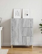 vidaXL Служебен шкаф Сива сонома 66 x 345 x 90 см Инженерна дървесина