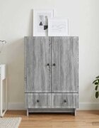 vidaXL Служебен шкаф Сиво Сонома 66 х 345 х 95 см