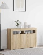 vidaXL Служебен шкаф Сонома дъб 116 x 30 x 75 см Инженерна дървесина