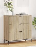 vidaXL Служебен шкаф Сонома дъб 795 x 33 x 82 см Инженерна дървесина