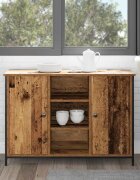 vidaXL Служебен шкаф Старо дърво 100 x 35 x 70 см