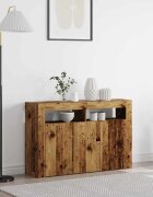 vidaXL Служебен шкаф Старо дърво 116 x 30 x 75 см Инженерна дървесина