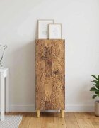 vidaXL Служебен шкаф Старо дърво 33 x 345 x 90 см Инженерна дървесина