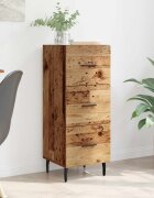 vidaXL Служебен шкаф Старо дърво 34 x 34.5 x 90 см Инженерна дървесина