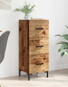 vidaXL Служебен шкаф Старо дърво 345 x 34 x 90 см Инженерна дървесина