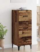 vidaXL Служебен шкаф Старо дърво 345 x 34 x 90 см Инженерна дървесина
